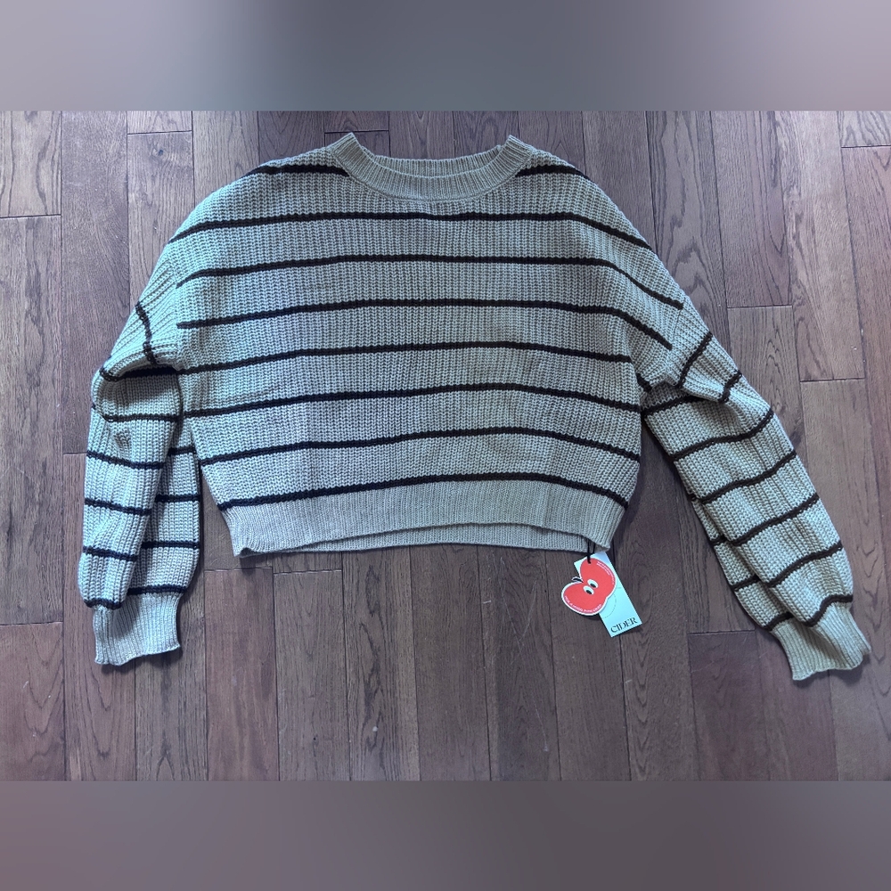 Cider Camel Color Knit Sweater NWT Siza XL